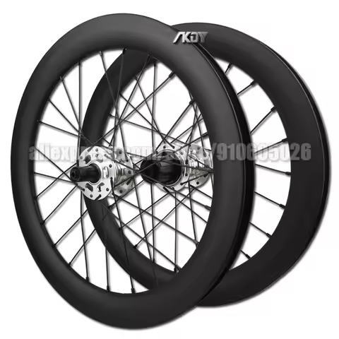 18" Wheel Set Rim Brake Disc Brake Clincher 10 11 Speed Carbon Fiber Wheels 355 for Mini Velo Foldin