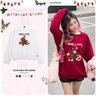 Bearry Christmas Tree Club Printed Fox Fur Sweater BST343 Unisex Loose Form Soft Thick Basic for Men