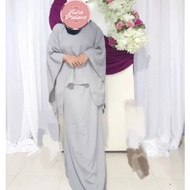 BAJU KURUNG KELAWAR KELABU GREY PLUSS SIZE