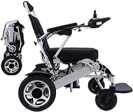 Fashionable Simplicity Electric Wheelchair Foldable Lightweight Deluxe Power Mobility Aid Wheel Chair Dual “500W” Motors Dual Battery Portable Electric Wheelchair