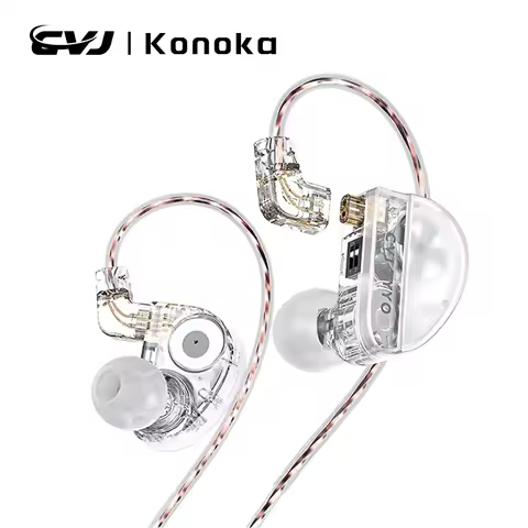 CVJ Konoka In-Ear Earphone With 3D Hifi Triple Hybrid (1DD + 1BA + 1Vibration Driver) Wired DJ Monit