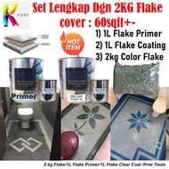 Epoxy Flake Coating Full Set with 2KG Color Flake Waterproof and Anti-Slip (2Kg Flake = 50sf) Cat La