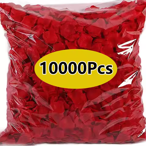 10000-100Pcs Colorful Artificial Fake Roses Red White Gold Roses Petals Silk Fake Flowers for Valent