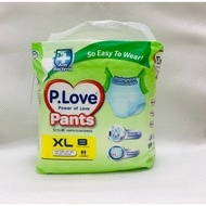 [Fast] P.love PANTS Adult Diaper PANTS Waist Circumference 81-152CM SIZE XL Bag 10 Pieces