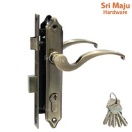 [Shop Malaysia] MAJU 7025 AB Grille Door Lock Mortise Lockset Handle Entrance Iron Door Gate Lock