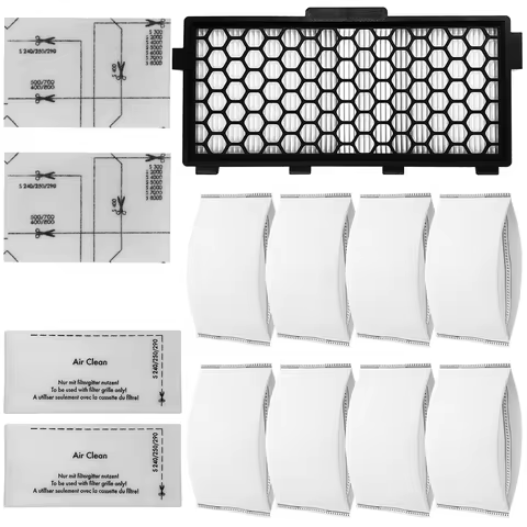 Replacement Heap Filter and Dust Bags Compatible with Miele Guard M1, S1, L1 Series Vacuum Cleaner
