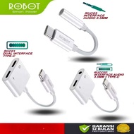 ROBOT RUC02 Type-C TO Type-C +DC3.5 F White 3.5mm Jack + Charging 2.4A HD Sound