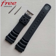 20mm Medium Seiko Divers Rubber Strap Replacement 7S26 4206 With Springbar