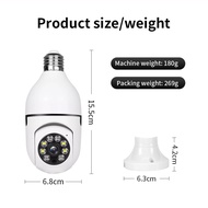 【Best value for money】 Qzt Mini Hd Camera ° Indoor Wifiip Camera Baby Color Night Vision Wireless Audio Camera Bulb Camera