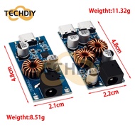 QC3.0 QC2.0 Double USB Type-C Mobile Phone Quick Charge Adapter DC7.1V-32V 3A 30W Step Down Module F