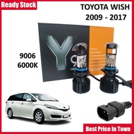 TOYOTA WISH 2009 - 2017 LED Headlight Fog Light Car LED Mini Projector 9006 LED Headlight Projector 26W 6000K