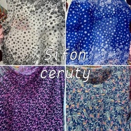 kain sifon ceruty motif bunga - abstrak | bahan kain sifon | sifon