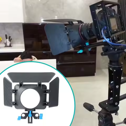 M1 Matte Box Camera Shade for Canon EOS 70D 7D2 5D2 5DIII 6D D700 D800 DSLR Rig 15mm Rail Rod Camera