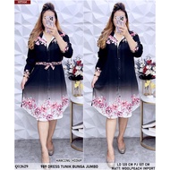 Dress Tunik Gradasi Bunga Atasan Tunik New Model Casual