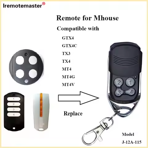 For MYHOUSE MHOUSE TX4 telecommande GTX4 Garage Door Remote Control 433.92mhz ROLLING CODE garaj Dis