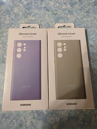 Samsung Galaxy S22 Ultra 矽膠保護殼 綠色，紫色