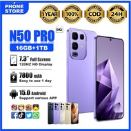 5G Phone 16GB RAM 1TB ROM 72MP Camera 7.3 Inch Octa Core Dual SIM Android 15 Handphone HP Ready Stoc