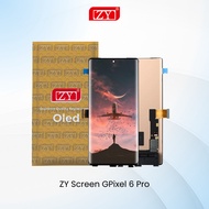 ZY LCD for Gogle PIXEL 6 Pro (6.7-Inch G8VOU GLOUG/) Fullset Toucsher Fingerprint On Black