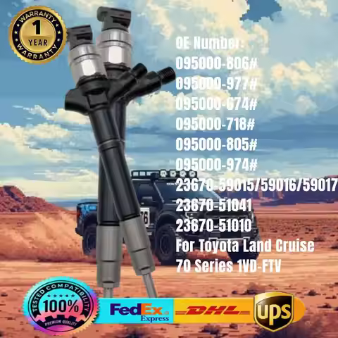 Fuel Injector 095000-9740 23670-51041 23670-51041 095000-977# 095000-970# for Toyota Engine 1VD-FTV 
