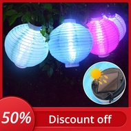 Solar Lantern Lamps LED Outdoor Waterproof Nylon Hanging Chinese Ornament for Restaurant Home Landscape Festival Decor Lighting