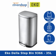 EKO Della Step Bin EK9366MT - 35L Stainless Steel Dustbin Rubbish Bin Trash Can