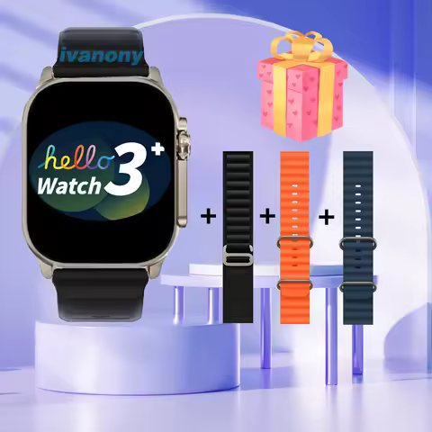 Smart Watch Hello Watch 3 Plus Ultra 4GB 49mm Amoled Screen Answer Call Voice Assistant ChatGPT Eboo