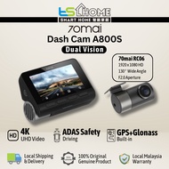 70mai A800S Dashcam Dual Vision 140 FOV 4K Ultra HD Screen Dash Cam APP Control 24h Parking Monitor