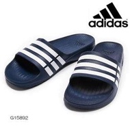 大自在 ADIDAS 愛迪達 拖鞋 男女款 US4~14  防水 一體成形 G15892 深藍白