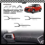 Perodua Ativa Side Aircond Dashboard Lining Trim Carbon Black Interior Accessories