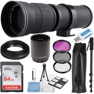 Super 420-800mm / 1600mm (with 2X Teleconverter) f/8 Manual Telephoto Zoom Lens for Olympus/Panasoni
