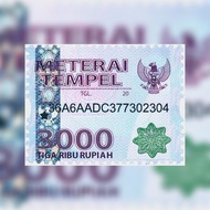 Materai 3000 / Meterai Tempel 3000 Asli Original Lolos Sinar UV