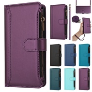 For VIVO V29 V29E V27 V27E S20 S17 S17T S16 S16E Pro Lite T2 Luxury Zipper Wallet Style Flip Cover P