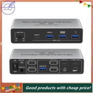 [MaMing] USB-C+HD Dual Monitor KVM Switch 4K 60Hz 2 in 2 Out - 8K@60Hz -Compatible Splitter with Rem