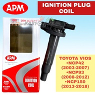 100% ORIGINAL APM IGNITION PLUG COIL (4PIN) - TOYOTA VIOS NCP42 NCP93 NCP150 (2003-2018) ( 90919-022
