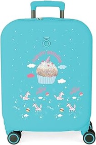 Unicorn Paradise Cabin Suitcase, Blue, 40 x 55 x 20 cm, Hard ABS Plastic, 37 L, 3.22 kg, Cabin Lugga