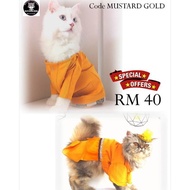 Baju raya kucing code mustard gold *baju kurung