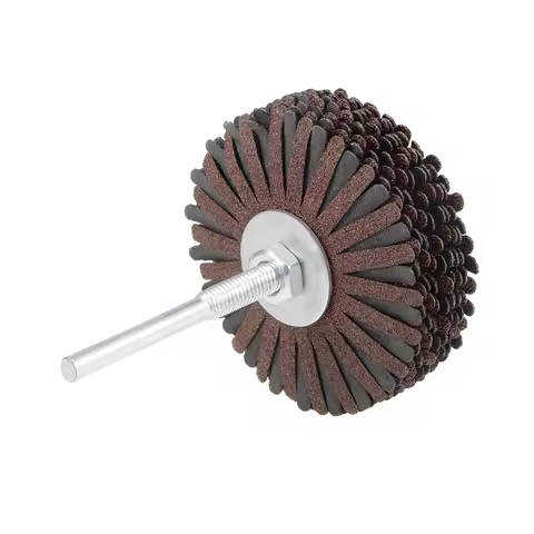 Abrasive Cloth Flap Wheel Sanding Star 1/4-Inch Shank for Woodworking Root Carving Furniture Polishi