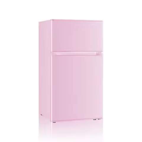 Mini Fridge with Freezer for Dorm Bedroom Office Apartment, 3.2 Cu.Ft 2-Door Compact Refrigerator, P