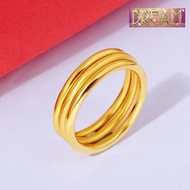 AA5 Cincin Belah Rotan Original Emas 916 / 916 Gold Solid CBR Ring