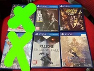 PS4(PS5可用)最後生還者the last of us 1 /魔龍寶冠日版/勇者鬥惡龍英雄集結1日版/wonder Labyrint/Kill zone shadow fall 