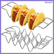 🏠 3Pcs Stainless Steel Taco Holder Set for Baking Tacos Tortillas Silver Versatile Oven Safe Serving