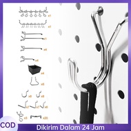 80pcs/Set Pegboard Hook & Latch Kit Light Thick Organizer Accessories