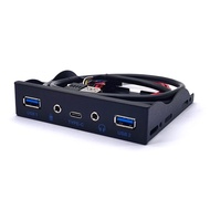 USB3.1 TYPE-C Soft Drive Audio Panel 12cm USB3.0 HUB 19 Pin/19PIN to USB-C Positive Negative Plug