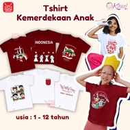 NEW!! 1 Pcs Kazel X Zebe Tshirt Independence Motif 1 Pcs Kazel Zebe 17 August Independence Theme T-S