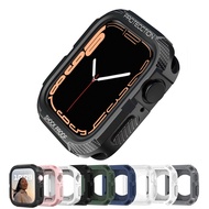 Rugged Cover for Apple Watch Case 45/41/44/41mm SE 7 6 5 4 3 IWatch Accessorie TPU Screen Protector IWatch Serie 7 Case