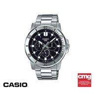 CASIO นาฬิกาข้อมือ CASIO รุ่น MTP-VD300D-1EUDF วัสดุสเตนเลสสตีล สีดำ