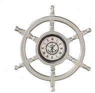 Dollhouse Ship Helm Wheel Wall Clock Miniature 1:12 Nautical Accessory Metal