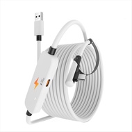 (LAA1) USB3.2 Gen1 VR Link Cable with Extra Charging Port for Meta Quest 3SQuest 3 /2 PICO 4 VR Head