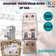 เมนเบรกเกอร์ กันไฟดูด 5SU9354-7KK RCBO 2P (ขนาด 32A  40A  50A  63A / 30mA ) SIEMENS