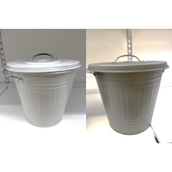 KNODD Bin with Lid Grey/White 16L & 40L Waste Bin Storage Bin with Lid Tong Sampah Kelabu/Putih